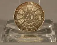 Silbermünze 25 Schilling, 1956, Österreich