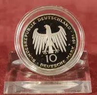 Monedă de argint 10 mărci RFG, 1991 Poarta Brandenburg