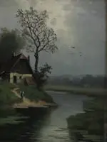 Carl Ludwig Schmitz 1900-1967, pogled na riječni pejzaž