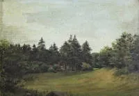 Hilde Fischer 1881-ibid., vue sur une clairière forestière