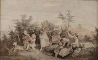 Artiste inconnu du XIXe siècle, scène de genre