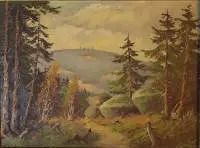Rudolf Scherbaum, pogled kroz šumu na Brocken