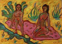 Cuno Peter Amiet 1868-1961 vjerojatno, dvije žene na plaži