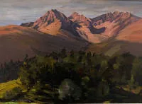 Karl-Ludwig Prinz 1875-1944，日落时的多洛米蒂山景