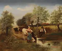 Édouard Bernard Debat-Ponsan 1847-1913, krave na pojilu