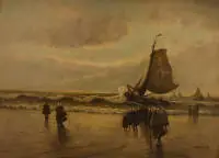 Adolf Reinert 1879/80-1958, nizozemske ribarice na plaži
