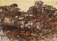 Norbert Gerd Hartmann 1886-1974，意大利乡村风景