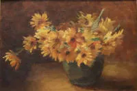Joseph Caron 1866-1944, mrtva priroda s cvijećem