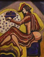 Hugo Scheiber 1873-1950 vjerojatno, Mlada žena sa šeširom
