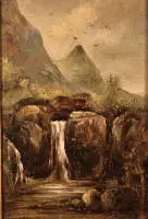 Alexandre Calame 1810-1864, Vodopad pred planinama