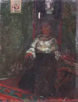 Hans Kempen 1874-同地，老妇室内习作