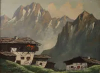 20世纪慕尼黑画派，阿尔卑斯山前的山地农舍