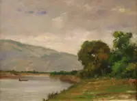 Hugo Darnaut 1850-1937, ribič na ribnjaku