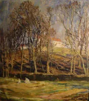 Otto Pippel 1878-1960, vrouw met spelend kind