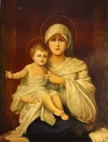 Unbekannter Maler des 19.-20. Jh., Madonna mit Kind