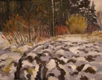 Russische schilder 20e eeuw, winterlandschap