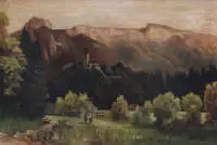 W. Gehrike, landschapsschilderij uit de late romantiek