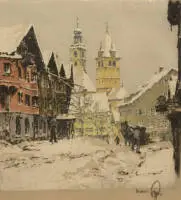 Hans Figura 1898-1978, Kitzbühel in de sneeuw