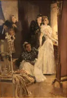 René Reinicke 1860-1926, Braut mit Zofe