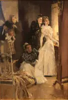 René Reinicke 1860-1926, Bruid met kamenier