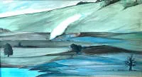 Artiste inconnu contemporain, composition abstraite du 21e s.