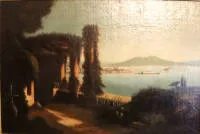 Nicola Biondi 1866-1929，意大利海岸风景