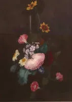 Jean Baptiste Pillement 1728-1808, bodegón floral