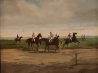 Onbekende 20e-eeuwse schilder, Polospelers in het spel