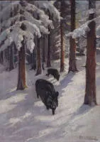 Erdmann, Jabalíes en la nieve