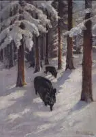 Erdmann, Sangliers dans la neige