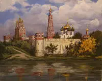 Peintre russe du 20e s., vue du Kremlin