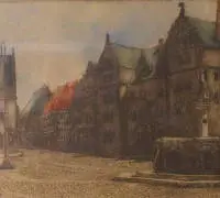 Artiste inconnu du 20e s., l'administration fiscale de Halberstadt