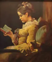 Copiste allemand 20e s., femme lisant d'après Jean-Honoré Fragonard