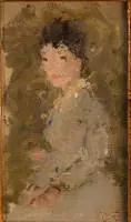 Dietrich Hermann « Dietz » Edzard 1893-1963, demi-portrait d'une jeune femme tournée vers la gauche