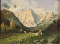 Reinhart Schinzel 1879-1954, planinsko gospodarstvo pred Dolomitima