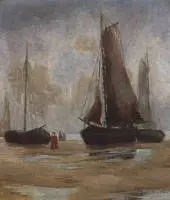 W. Schuster 1899-1976, voiliers à marée basse