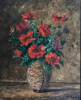 Deutscher Blumenmaler des 19. Jh., Blumenstillleben in der Vase