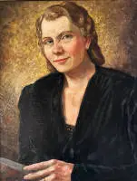 Hans Castor 1890-1976, Portret van zijn vrouw met boek