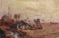 V. Pistek 1843-1900, Accampamento beduino davanti a una moschea