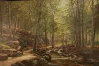 Karl Kaufmann 1843-1905, paesaggio boschivo