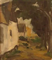 Haacher, Dorfidylle in Abenddämmerung