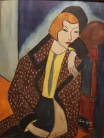 Vörös Géza 1897-1957 d'après, Portrait d'une femme pensive