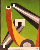 Erich Röhle 1903-1991 probablemente, Título: Composición geométrica