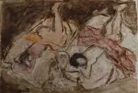 Béla Czóbel 1883-1976, Twee vrouwen in bed