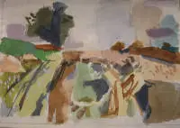 Erich Hartmann 1922-1999, Landschap met akker