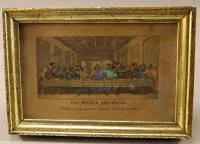 Het Laatste Avondmaal, ingekleurde kopergravure rond 1830