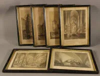 Six lithographies de Dantzig du début du XIXe siècle, allemand