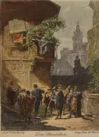 D'après Carl Spitzweg 1808-1885, Das Ständchen