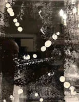 Creatieve abstracte kunstdruk met achtergrond, 20e/21e eeuw, vermoedelijk Frankrijk