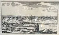 Vue médiévale F.B.L. ville résidentielle de Hanovre, 20e s., allemand